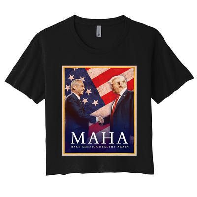 Maha Make America Healthy Again 2024 Women's Crop Top Tee