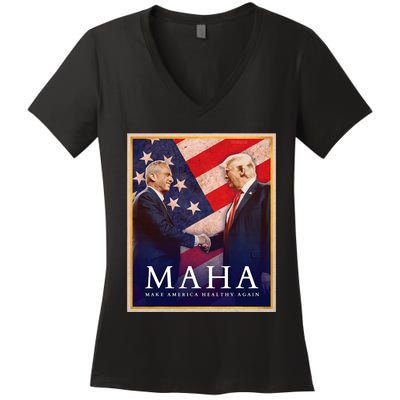 Maha Make America Healthy Again 2024 Women's V-Neck T-Shirt