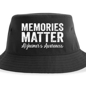 Memories Matter Alzheimers Awareness Endalz Mom Grandma Dad Sustainable Bucket Hat