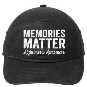 Memories Matter Alzheimers Awareness Endalz Mom Grandma Dad 7-Panel Snapback Hat