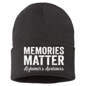 Memories Matter Alzheimers Awareness Endalz Mom Grandma Dad Sustainable Knit Beanie