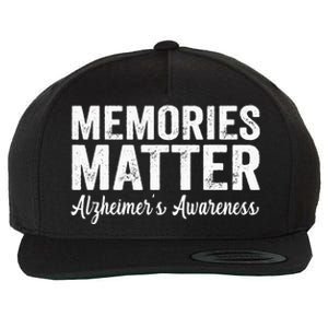 Memories Matter Alzheimers Awareness Endalz Mom Grandma Dad Wool Snapback Cap