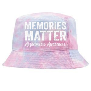 Memories Matter Alzheimers Awareness Endalz Mom Grandma Dad Tie-Dyed Bucket Hat