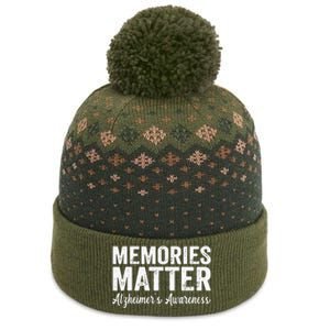 Memories Matter Alzheimers Awareness Endalz Mom Grandma Dad The Baniff Cuffed Pom Beanie