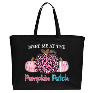 Meet Me At The Pumpkin Patch Plaid Pumpkins Gift Cotton Canvas Jumbo Tote