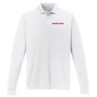 Maneater Performance Long Sleeve Polo