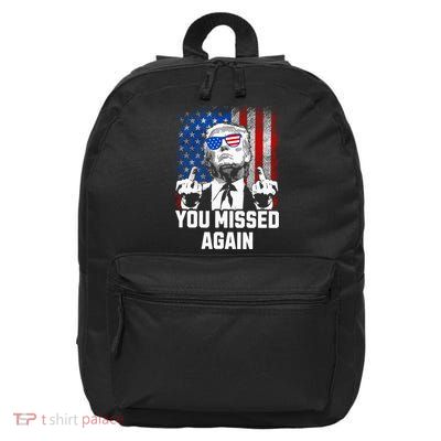 Missed Me Again Trump Golfing Second Assassination Attempt 16 in Basic Backpack