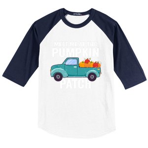 Meet Me At The Pumpkin Patch Pickup Truck Cool Gift Baseball Sleeve Shirt