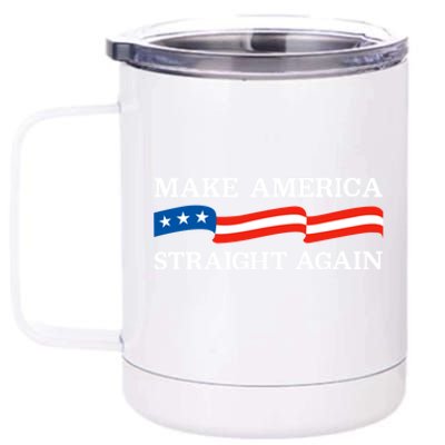 MASA Make America Straight Again Political Funny Sarcastic 12 oz Stainless Steel Tumbler Cup