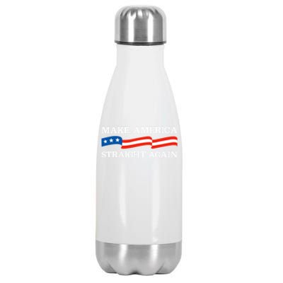 MASA Make America Straight Again Political Funny Sarcastic Stainless Steel Insulated Water Bottle