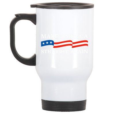 MASA Make America Straight Again Political Funny Sarcastic Stainless Steel Travel Mug