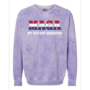 MAGA My Ass Got Arrested Funny Anti Trump Democrat Gag Colorblast Crewneck Sweatshirt