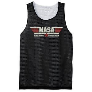 MASA Make America Straight Again Political Funny Sarcastic Mesh Reversible Basketball Jersey Tank