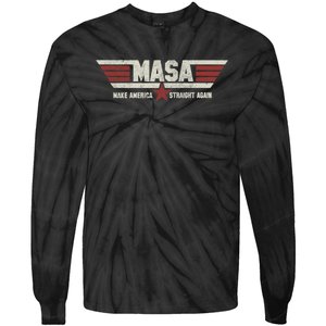 MASA Make America Straight Again Political Funny Sarcastic Tie-Dye Long Sleeve Shirt