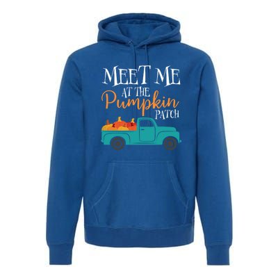 Meet Me At The Pumpkin Patch Love Fall Autumn Holiday Season Cool Gift Premium Hoodie