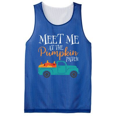 Meet Me At The Pumpkin Patch Love Fall Autumn Holiday Season Cool Gift Mesh Reversible Basketball Jersey Tank