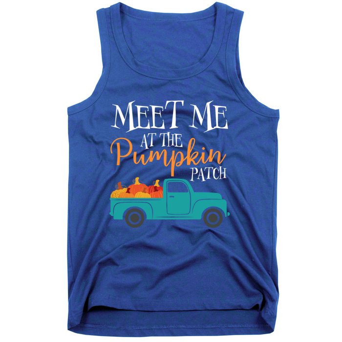 Meet Me At The Pumpkin Patch Love Fall Autumn Holiday Season Cool Gift Tank Top