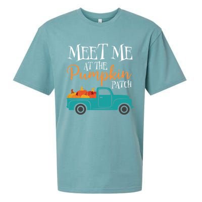 Meet Me At The Pumpkin Patch Love Fall Autumn Holiday Season Cool Gift Sueded Cloud Jersey T-Shirt