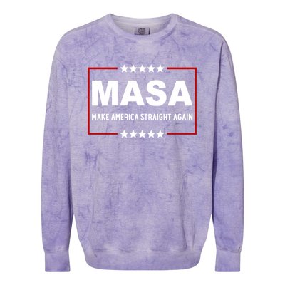 MASA Make America Straight Again Political Funny Sarcastic Colorblast Crewneck Sweatshirt