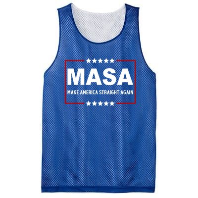 MASA Make America Straight Again Political Funny Sarcastic Mesh Reversible Basketball Jersey Tank