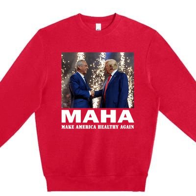 Maha Make America Healthy Again Trump 2024 Premium Crewneck Sweatshirt