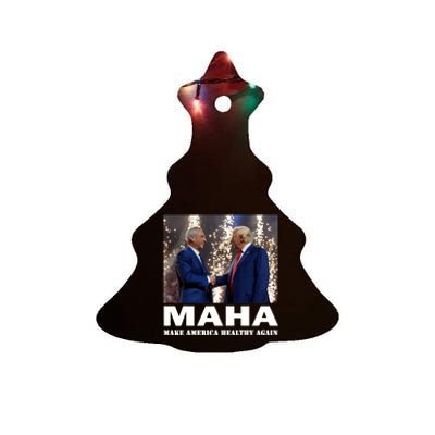 Maha Make America Healthy Again Trump 2024 Ceramic Tree Ornament