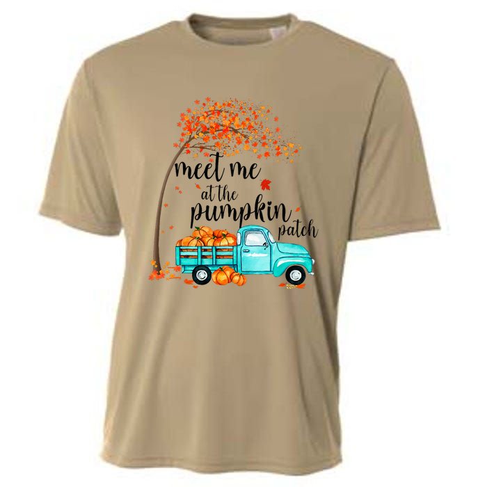 Meet Me At The Pumpkin Patch Halloween Vintage Truck Fall Cooling Performance Crew T-Shirt