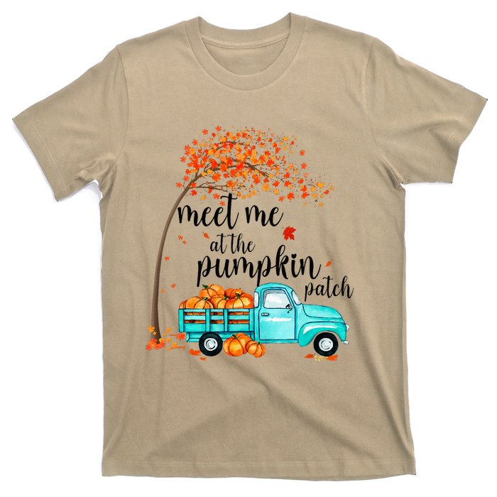 Meet Me At The Pumpkin Patch Halloween Vintage Truck Fall T-Shirt