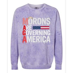 Maga Morons Are Governing America Colorblast Crewneck Sweatshirt