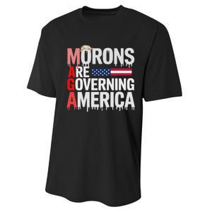 Maga Morons Are Governing America Performance Sprint T-Shirt