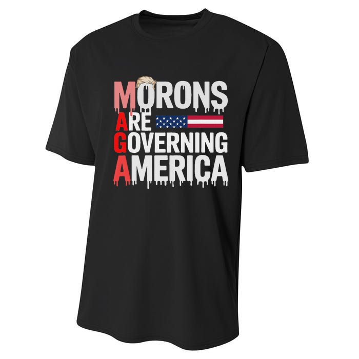 Maga Morons Are Governing America Performance Sprint T-Shirt