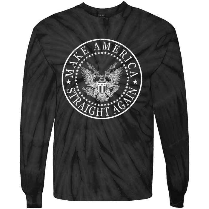 MASA Make America Straight Again Political Funny Sarcastic Tie-Dye Long Sleeve Shirt