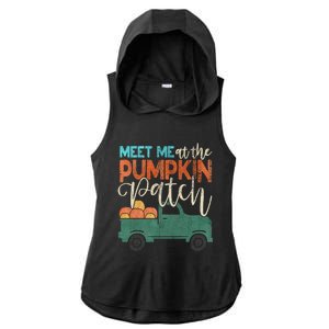 Meet Me At The Pumpkin Patch Pickup Thanksgiving Xmas Outfit Great Gift Ladies PosiCharge Tri-Blend Wicking Draft Hoodie Tank