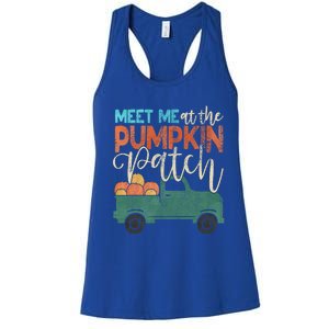 Meet Me At The Pumpkin Patch Pickup Thanksgiving Xmas Outfit Great Gift Women's Racerback Tank