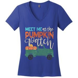 Meet Me At The Pumpkin Patch Pickup Thanksgiving Xmas Outfit Great Gift Women's V-Neck T-Shirt