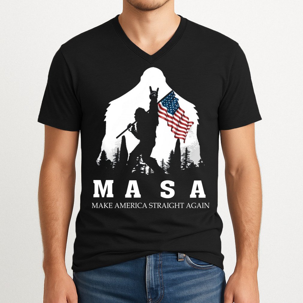MASA Make America Straight Again V-Neck T-Shirt
