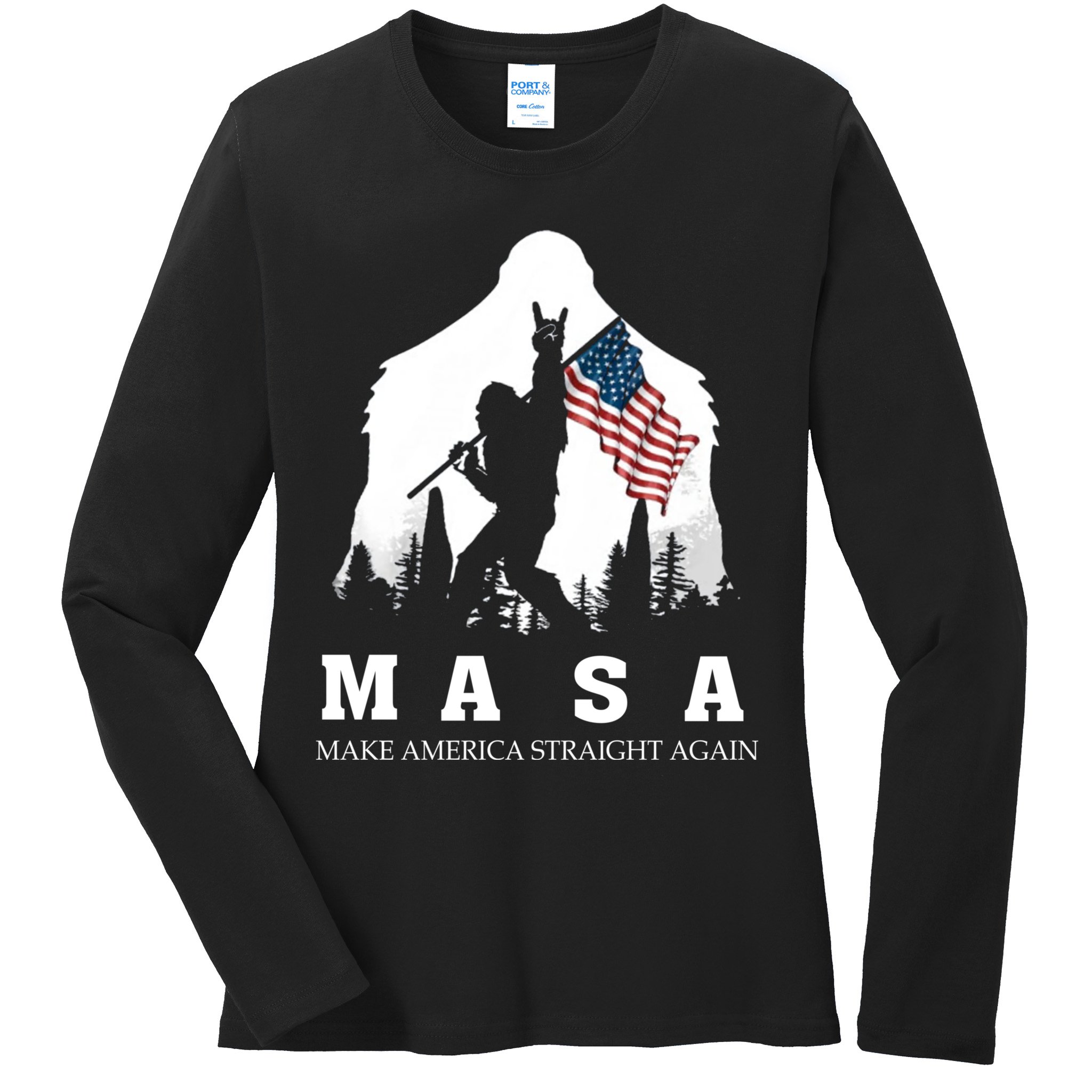 MASA Make America Straight Again Ladies Long Sleeve Shirt