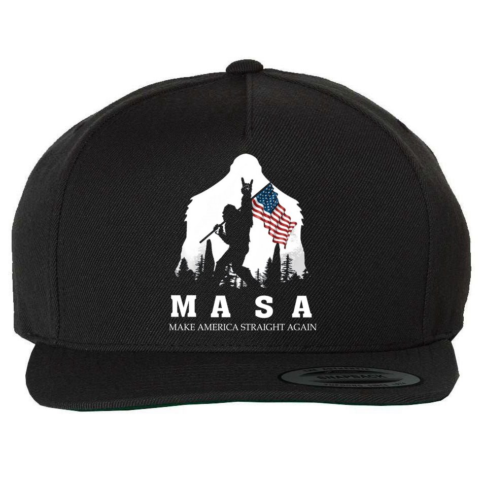 MASA Make America Straight Again Wool Snapback Cap