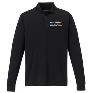 MASA Make America Straight Again Political Funny Sarcastic Performance Long Sleeve Polo