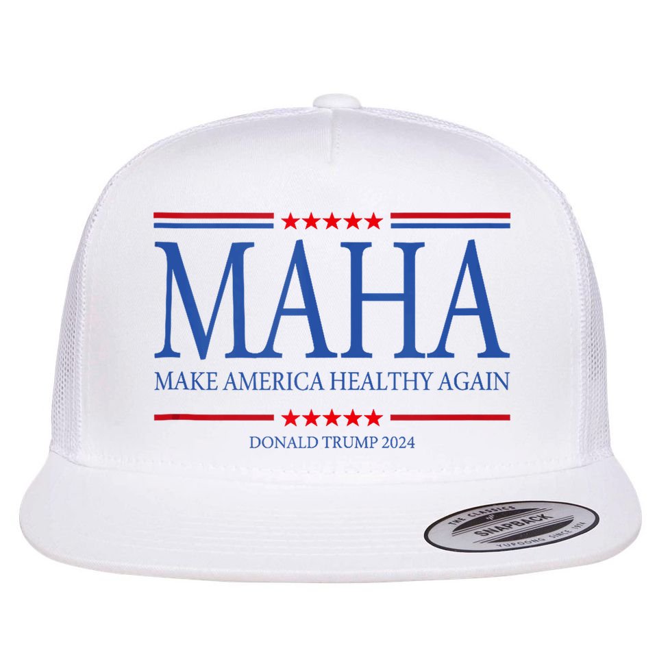 Maha Make America Healthy Again Flat Bill Trucker Hat