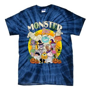 Monster Mike And Sully Boo Halloween Party 2024 Halloween Monsters Tie-Dye T-Shirt