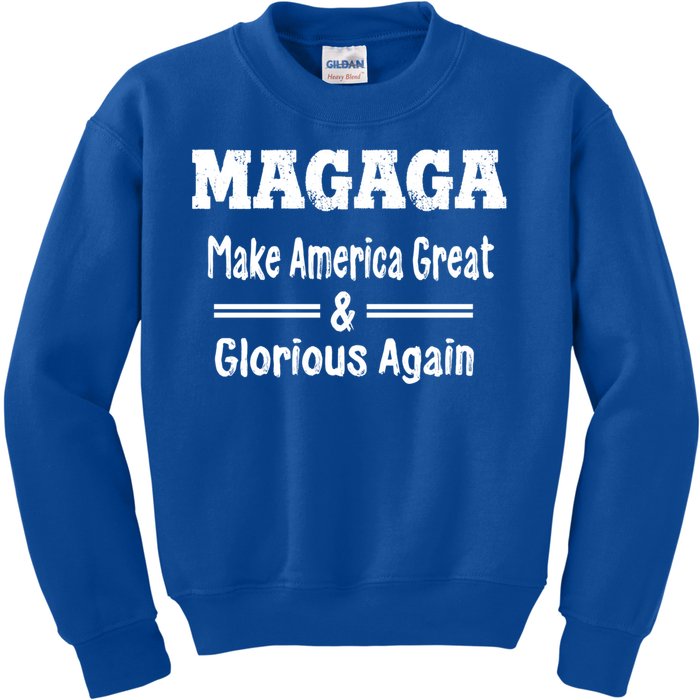 Magaga Make America Great And Glorious Again Gift Kids Sweatshirt