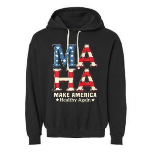 Maha Make America Healthy Again Trump Vance Kennedy 2024 Premium Garment-Dyed Fleece Hoodie