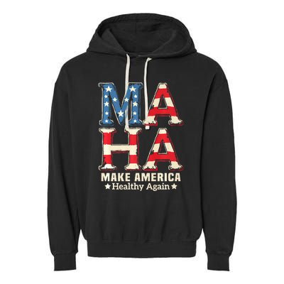 Maha Make America Healthy Again Trump Vance Kennedy 2024 Premium Garment-Dyed Fleece Hoodie