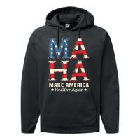 Maha Make America Healthy Again Trump Vance Kennedy 2024 Premium Performance Fleece Hoodie