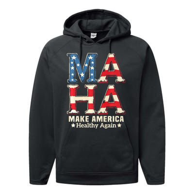 Maha Make America Healthy Again Trump Vance Kennedy 2024 Premium Performance Fleece Hoodie