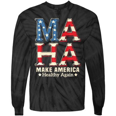 Maha Make America Healthy Again Trump Vance Kennedy 2024 Premium Tie-Dye Long Sleeve Shirt