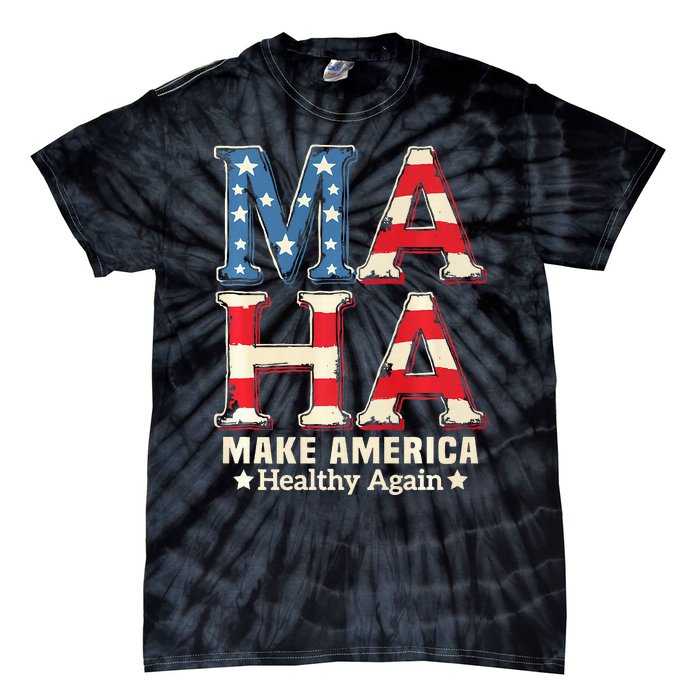 Maha Make America Healthy Again Trump Vance Kennedy 2024 Premium Tie-Dye T-Shirt