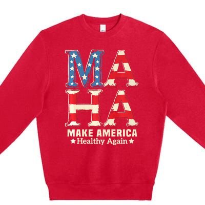 Maha Make America Healthy Again Trump Vance Kennedy 2024 Premium Premium Crewneck Sweatshirt