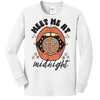 Meet Me At Midnight Funny Santa Christmas Xmas Kids Long Sleeve Shirt